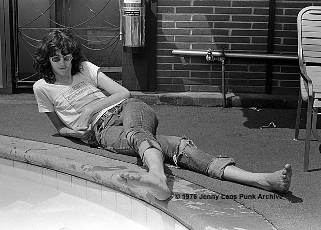 August 19, 1976, Joey Ramone, San Francisco pool.